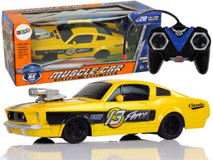 Kaugjuhtimispuldiga Sportauto Muscle Car 1:20, kollane hind ja info | Poiste mänguasjad | kaup24.ee