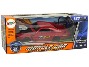 Nuotoliniu būdu valdomas sportinis Muscle Car automobilis 1:20, raudonas hind ja info | Poiste mänguasjad | kaup24.ee
