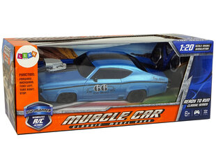 Nuotoliniu būdu valdomas sportinis Muscle Car automobilis 1:20, mėlynas цена и информация | Игрушки для мальчиков | kaup24.ee