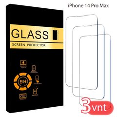 Kaitseklaas klaas 3 tk. iPhone 14 Pro Max hind ja info | Ekraani kaitsekiled | kaup24.ee