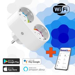 Smart Wi-Fi topeltpistikupesa цена и информация | Выключатели, розетки | kaup24.ee