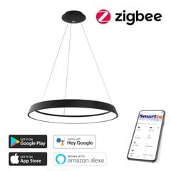 Умный потолочный светильник 80 см, 48 Вт, черный (Zigbee) цена и информация | Потолочные светильники | kaup24.ee