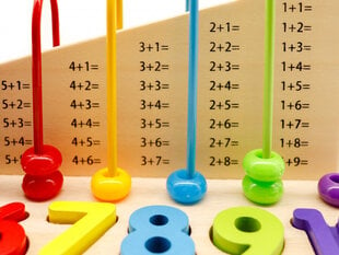 Ecotoys Educational toy abacus, digits blocks hind ja info | Arendavad mänguasjad | kaup24.ee