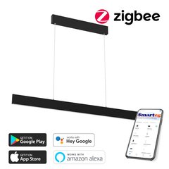 Nutikas kärglamp 118cm 18W must (Zigbee) цена и информация | Потолочные светильники | kaup24.ee