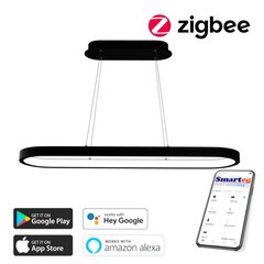 Nutikas kärglamp 120x30cm 66W must (Zigbee) цена и информация | Потолочные светильники | kaup24.ee