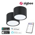 Умный потолочный светильник 15x15 см, 12 Вт, черный, 2 шт. (Zigbee)