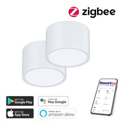 Умная потолочная лампа 15x15 см, 12 Вт, белая, 2 шт. (Zigbee) цена и информация | Потолочные светильники | kaup24.ee