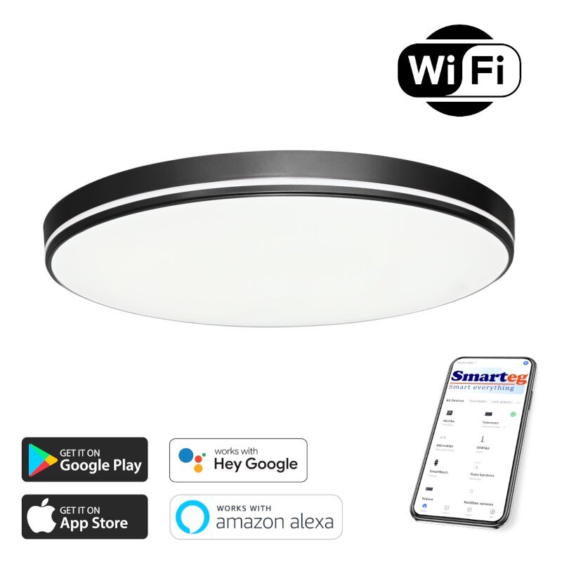 Nutikas lamp 51cm 48w must (Wi-Fi) цена и информация | Laelambid | kaup24.ee