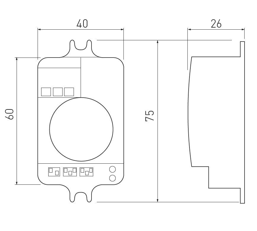 Mikrolaine liikumisandur SRC812 mini, 360 kraadi, valge korpus цена и информация | Seinavalgustid | kaup24.ee