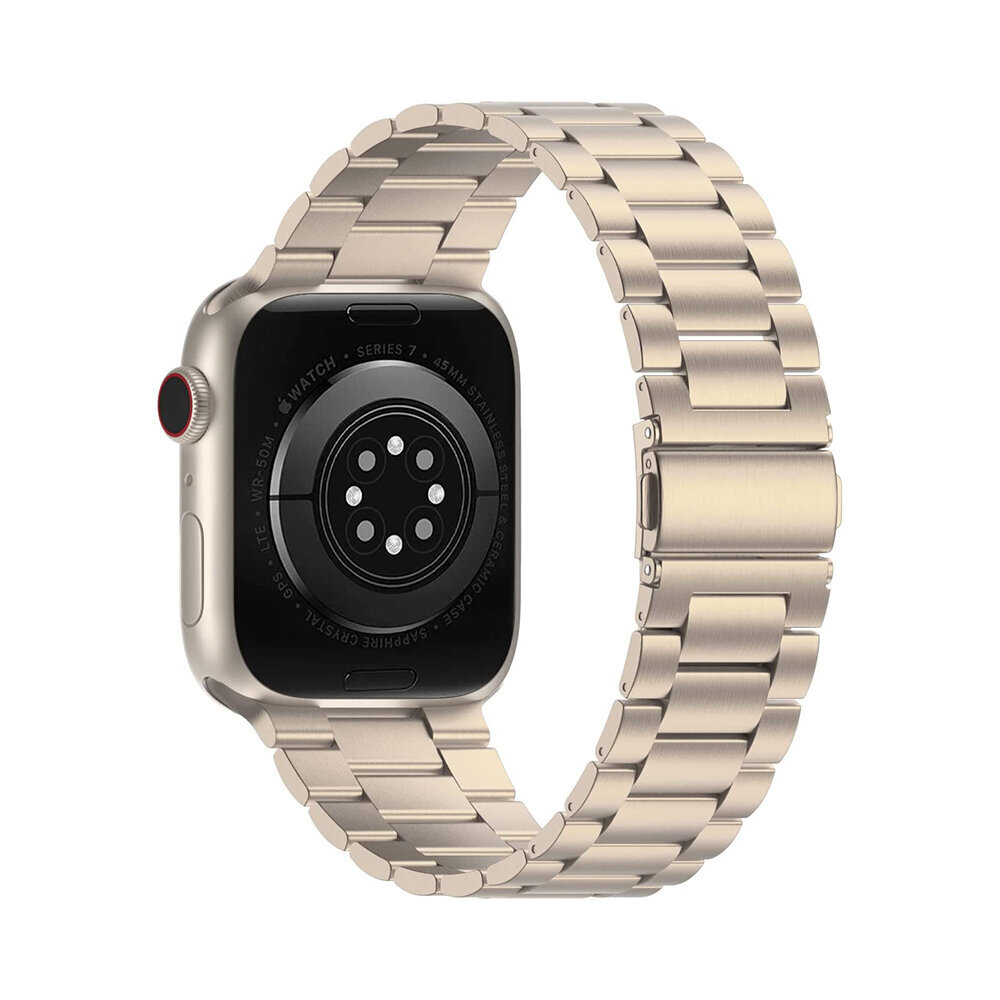 Apple Watch Roostevaba Teras Rihm - Starlight 42/44/45/49mm hind ja info | Nutikellade ja nutivõrude tarvikud | kaup24.ee