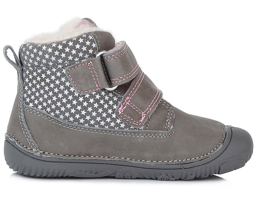 Laste talvesaapad D.D.Step, nahast, W073-29B-W, Grey hind ja info | Laste talvesaapad | kaup24.ee