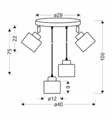 Rippvalgusti Candellux Wama 34-00507 hind ja info | Rippvalgustid | kaup24.ee