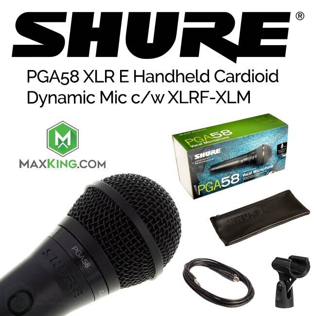 Käsimikrofon SHURE PGA58-XLR-E kaabliga hind ja info | Mikrofonid | kaup24.ee