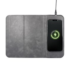 Коврик для мыши + беспроводная зарядка - Серый цена и информация | Зарядные устройства для телефонов | kaup24.ee