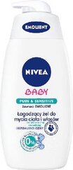 Успокаивающий гель для мытья тела и волос Nivea Baby Soothing, 500 мл цена и информация | Косметика для мам и детей | kaup24.ee