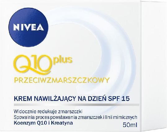 Igapäevane kortsudevastane näokreem normaalsele nahale Nivea Q10 Power SPF 15, 50 ml цена и информация | Näokreemid | kaup24.ee