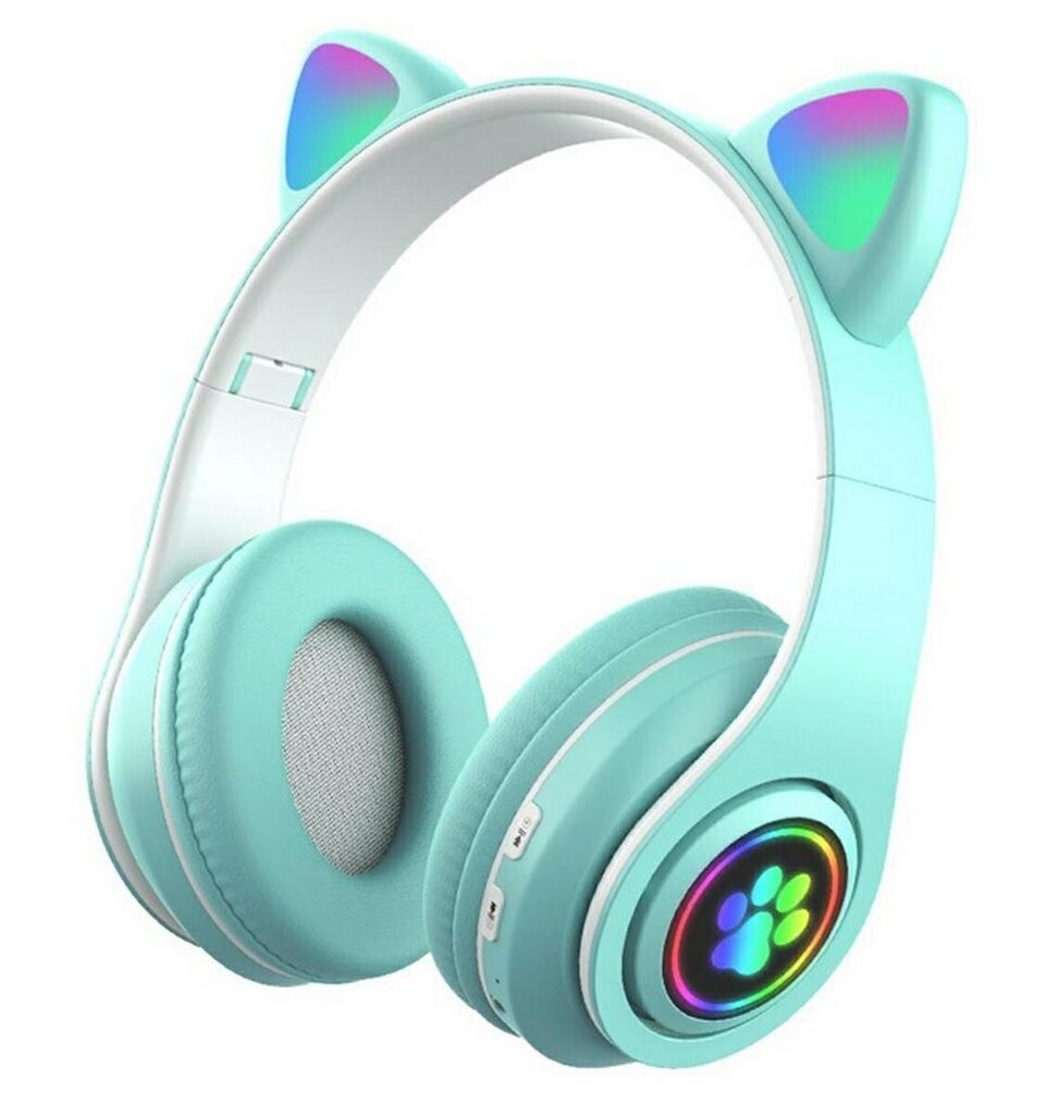 Juhtmeta kõrvaklapid lastele RGB-ga, sinine hind ja info | Kõrvaklapid | kaup24.ee