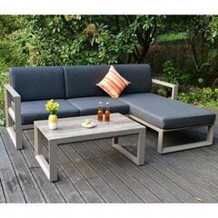 Комплект садовой мебели POSTA угловой диван и стол, коричневый цена и информация | Комплекты уличной мебели | kaup24.ee
