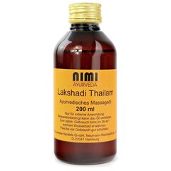 Rahustav kehamassaažiõli Lakshadi Thailam, Nimi Ayurveda, 200 ml цена и информация | Массажные масла | kaup24.ee