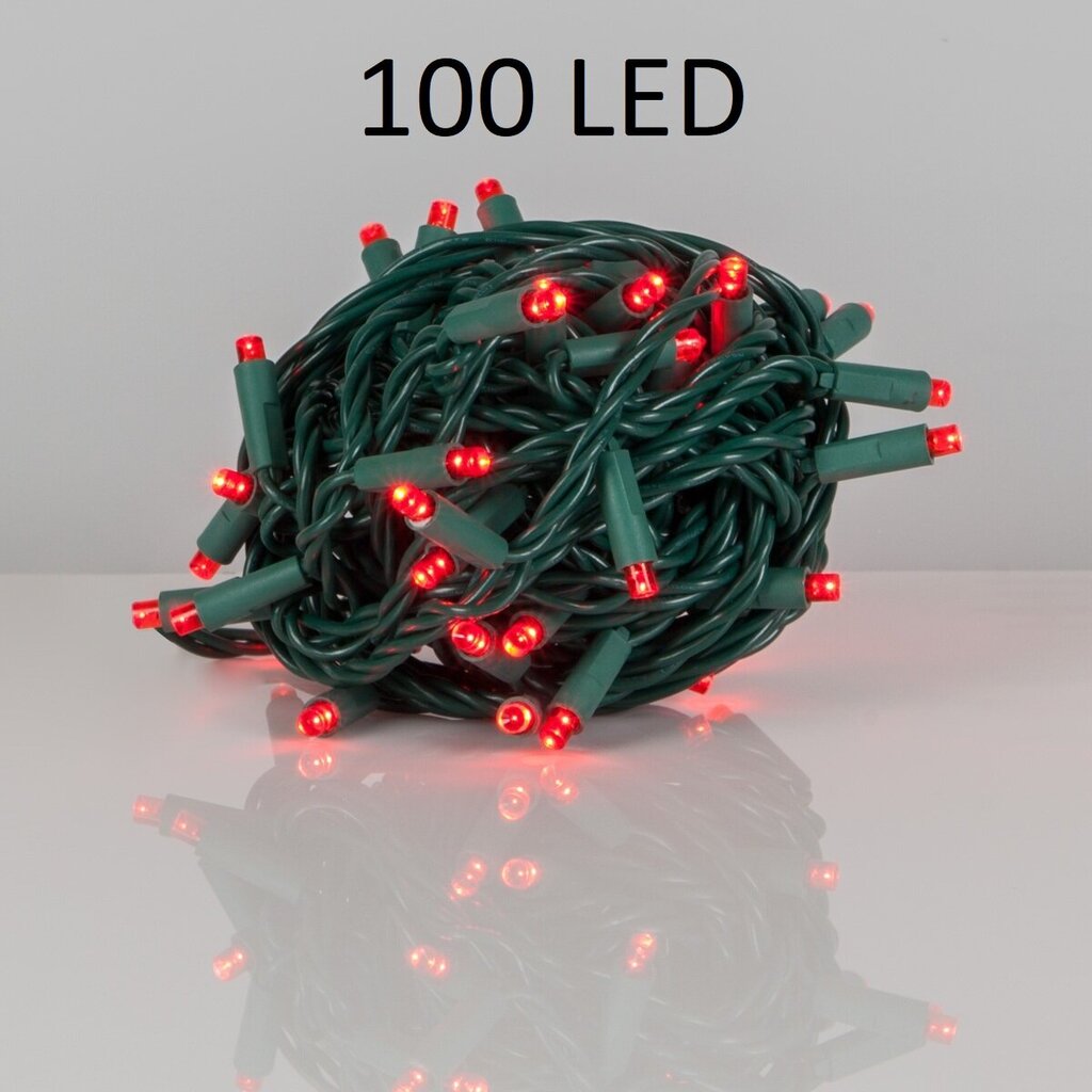 Jõuluvanik 100 LED pirniga, 8m, punane hind ja info | Jõulutuled | kaup24.ee