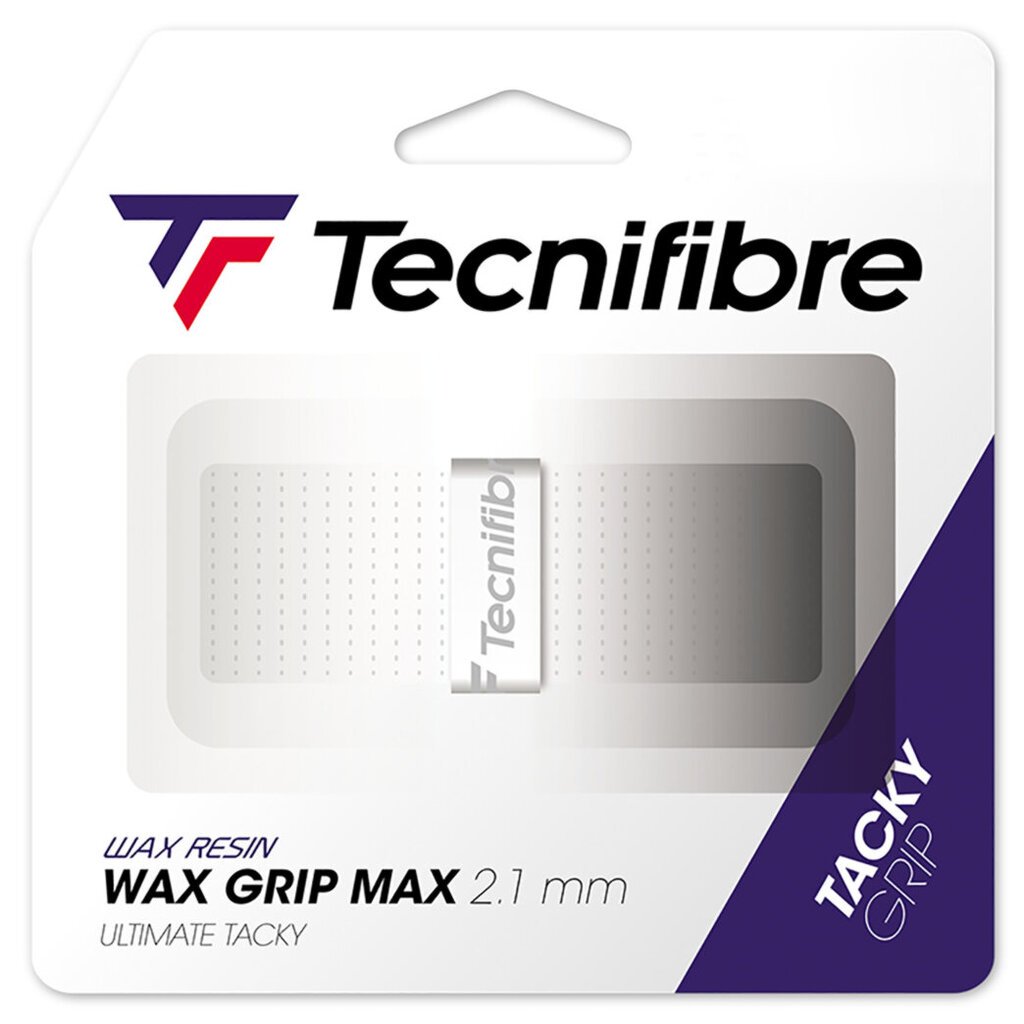 Tennise peamine gripp Tecnifibre WAX MAX , 2.1mm, Valge цена и информация | Välitennise tooted | kaup24.ee