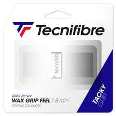 Tennise peamine gripp Tecnifibre WAX FEEL , 1.8mm, Valge цена и информация | Товары для большого тенниса | kaup24.ee