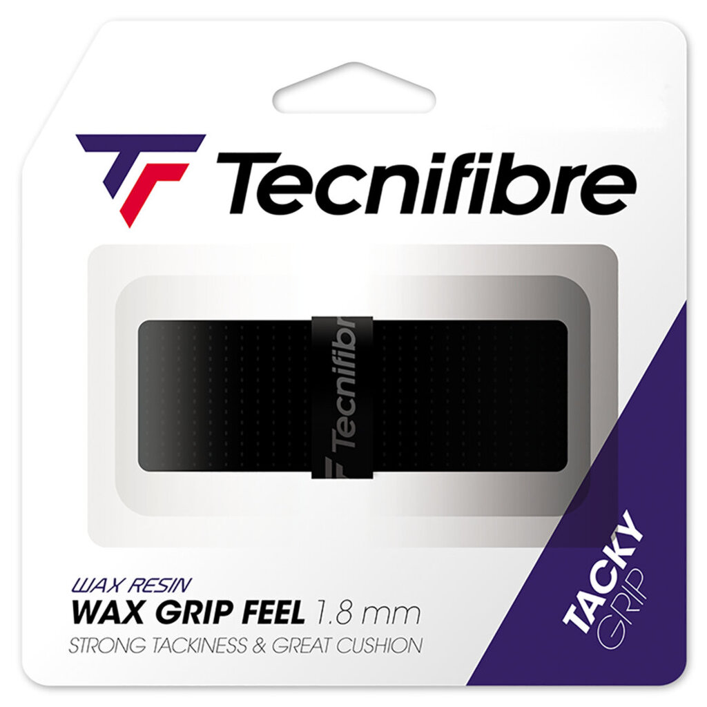 Tennise peamine gripp Tecnifibre WAX FEEL , 1.8mm, Must цена и информация | Välitennise tooted | kaup24.ee