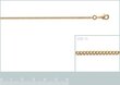 750° kullaga kaetud kett , 50 cm, toodetud Prantsusmaal hind ja info | Kaelakeed | kaup24.ee