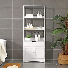 Шкаф для ванной комнаты Vasagle BBC67WT цена и информация | Шкафчики для ванной | kaup24.ee