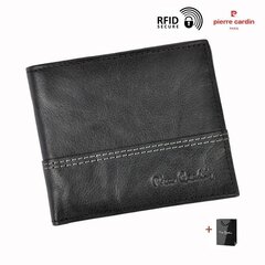 Мужской кожаный кошелёк Damian-4 + подарочный пакет , GR-8805-TILAK24/NERO-19 цена и информация | Мужские кошельки | kaup24.ee