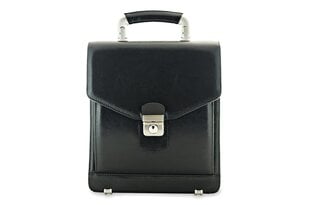 Кожаная сумка с плечевым ремнем №16 черный цена и информация | Мужские сумки | kaup24.ee