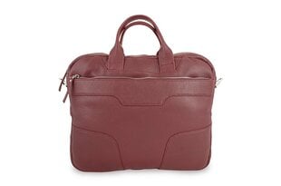 Кожаная сумка\портфель с плечевым ремнем №63 бордо цена и информация | Мужские сумки | kaup24.ee