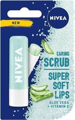 Huulekoorija palsam Nivea Aloe Vera Caring Scrub Lip Balm, 5 ml цена и информация | Помады, бальзамы, блеск для губ | kaup24.ee