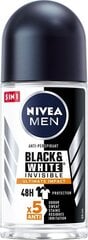 Rulldeodorant Nivea Black & White Invisible Ultimate Impact 5in1 50 ml цена и информация | Дезодоранты | kaup24.ee