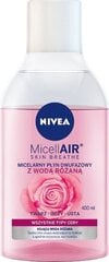 Mitsellaarne kahefaasiline meigieemaldaja roosiveega Nivea Micell Air Skin Breathe, 400 ml hind ja info | Näopuhastusvahendid | kaup24.ee