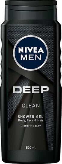 Dušigeel meestele Nivea Men Shower Gel Deep Clean, 500 ml hind ja info | Dušigeelid, õlid | kaup24.ee