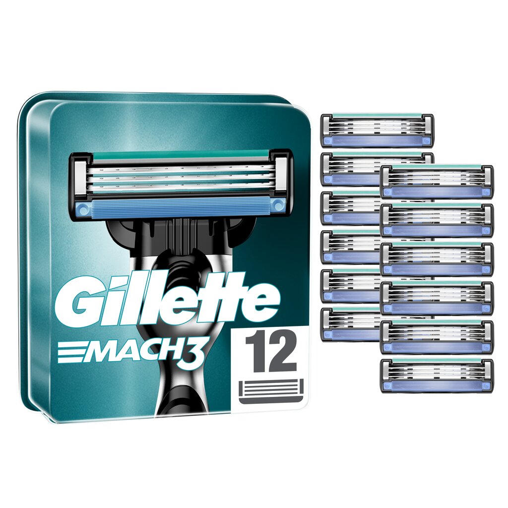 Raseerimispead Gillette Mach3 12 tk hind ja info | Raseerimisvahendid | kaup24.ee