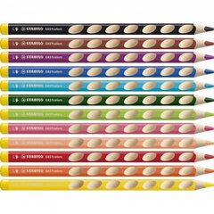 STABILO Цветные карандаши, EASYcolors для левшей, 12 цветов + точилка цена и информация | Принадлежности для рисования, лепки | kaup24.ee