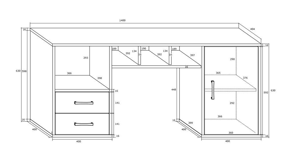 Kirjutuslaud Hanger, must/valge hind ja info | Arvutilauad, kirjutuslauad | kaup24.ee