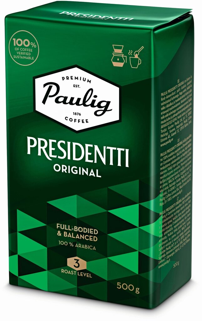 Kohv, Paulig Presidentti Original filtrikohv 500g цена и информация | Kohv, kakao | kaup24.ee