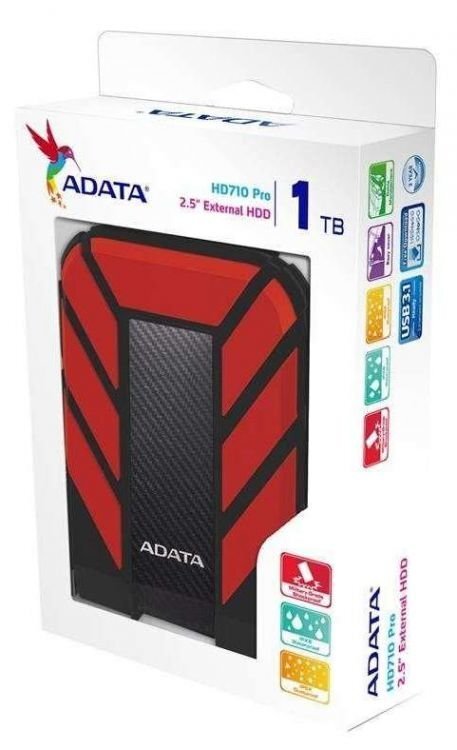 A-DATA HD710 Pro 2.5'' 1TB USB3.1 punane цена и информация | Välised kõvakettad (SSD, HDD) | kaup24.ee