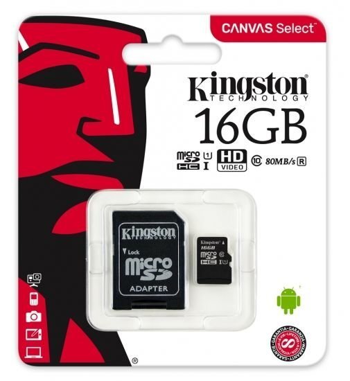 Mälukaart Kingston SDCS/16GB цена и информация | Mobiiltelefonide mälukaardid | kaup24.ee