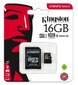 Mälukaart Kingston SDCS/16GB цена и информация | Mobiiltelefonide mälukaardid | kaup24.ee