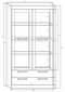 Vitriin Maximus 2S, pruun/valge hind ja info | Vitriinkapid | kaup24.ee