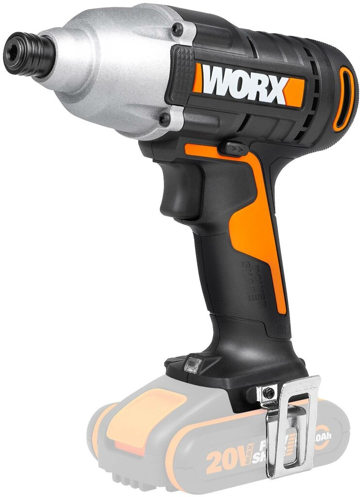 Impact driver 20V 1/4" Worx WX291.9 hind ja info | Akutrellid, kruvikeerajad | kaup24.ee