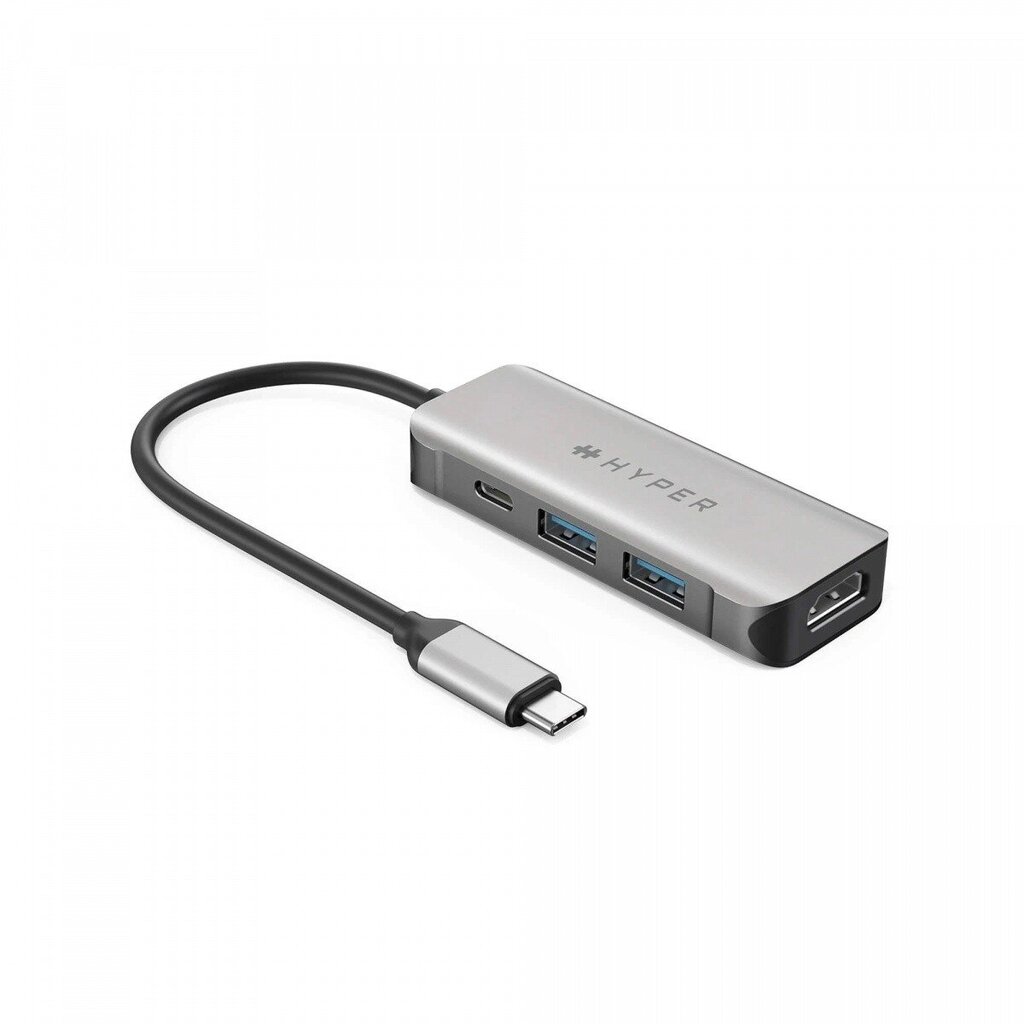 HyperDrive Hyper HD 4-in-1 USB-C jaotur / HDMI / PD 100W / USB-A цена и информация | USB jagajad, adapterid | kaup24.ee