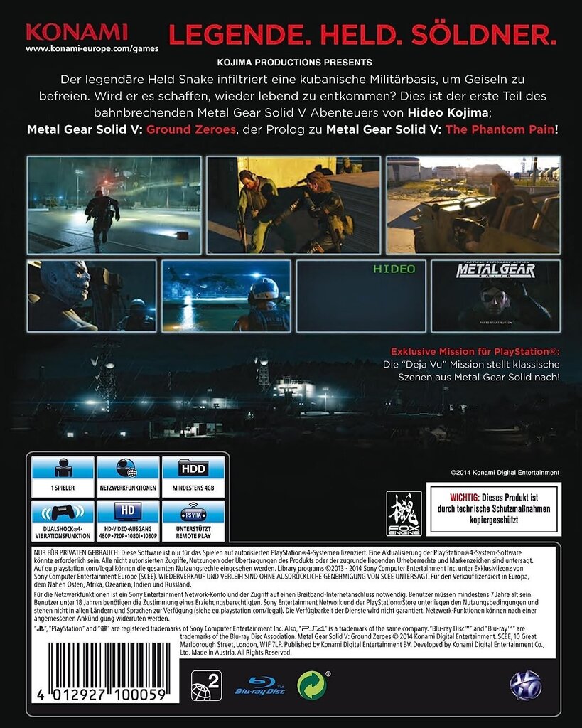 Metal Gear Solid V: Ground Zeroes - [PlayStation 4] цена и информация | Arvutimängud, konsoolimängud | kaup24.ee