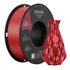Eryone Sparkling Glitter-Gloss PLA Filament Voor 3D-printer, 1,75 mm, Tolerantie: ± 0,03 mm, 1 kg (2,2 naela)/pool, punane hind ja info | Printeritarvikud | kaup24.ee