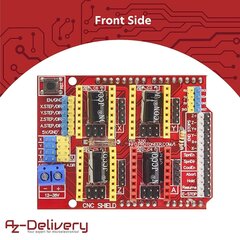 Azdelivery 5 X CNC Shield v3 Пакет с 4 частями A4988 Кэтаппер шагов с кузовом с чипсом, 3D-принтер с Arduino, включая электронную книгу! цена и информация | Аксессуары для принтера | kaup24.ee