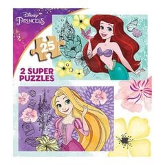 Pusle Educa Rapunzel ja Ariel Disney Princess, 50 tk hind ja info | Pusled | kaup24.ee